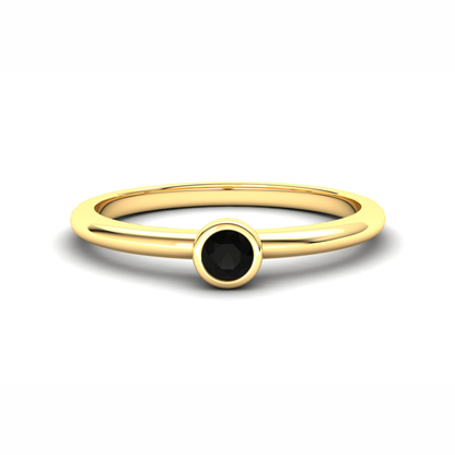 Holly Eternity Ring: 9ct Yellow Gold with Black Stones