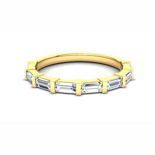 Sweetpea Eternity Ring: 9ct Yellow Gold with White Stones