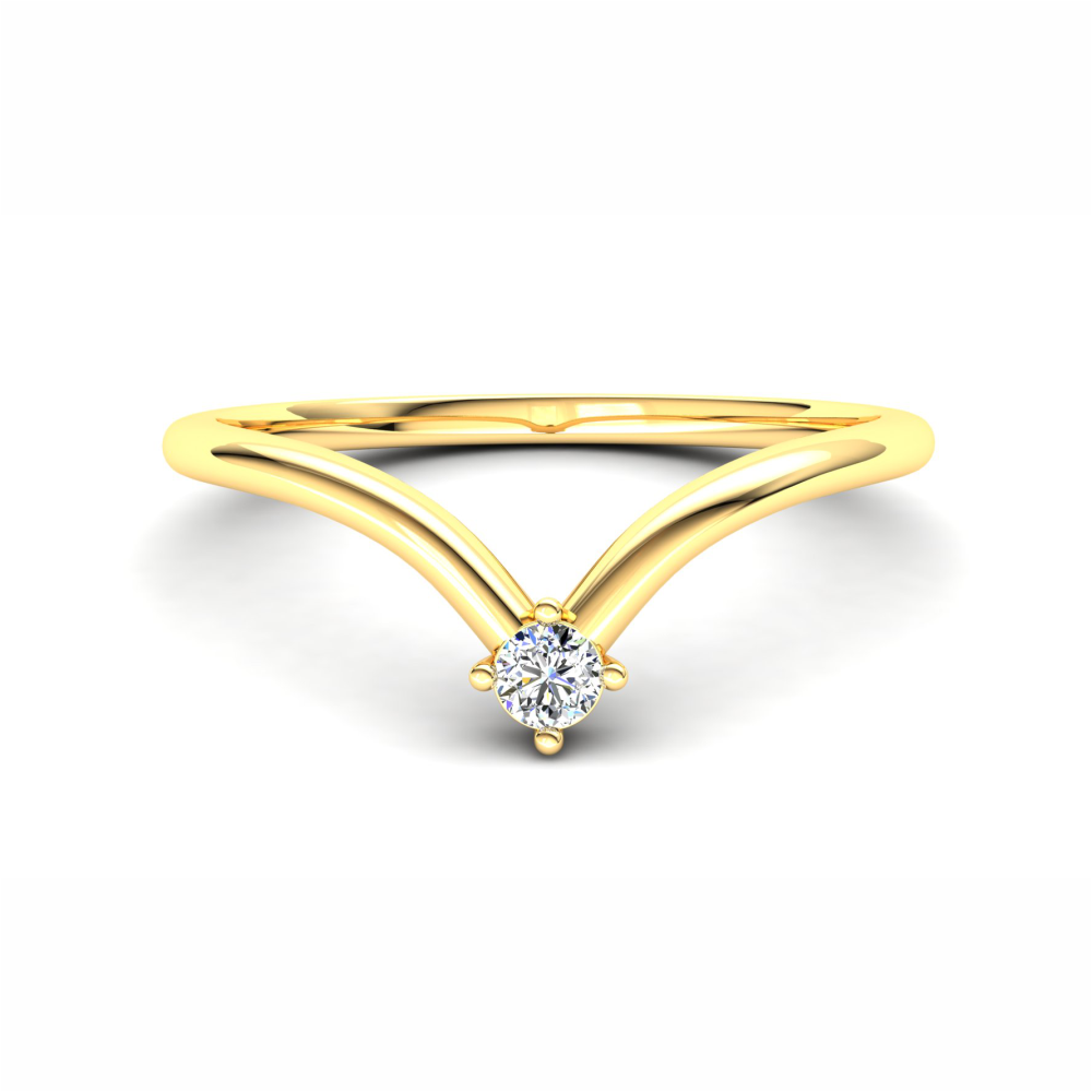 Primrose Eternity Ring: 9ct Yellow Gold with White Stones