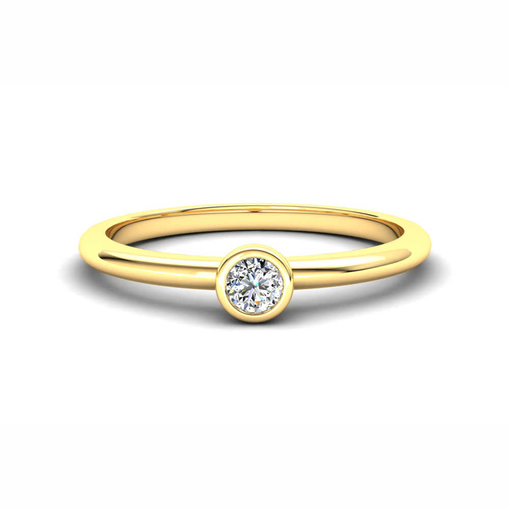 Holly Eternity Ring: 9ct Yellow Gold with White Stones