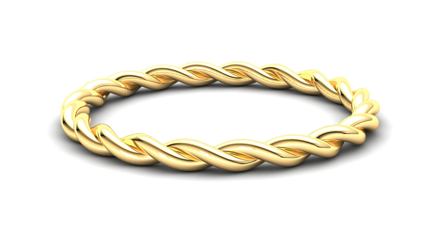 9ct Gold Strelitzia Stack Ring