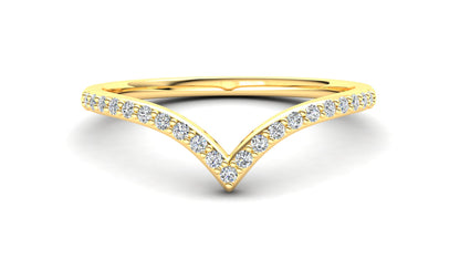 9ct Gold Heather Stack Ring - White Stones