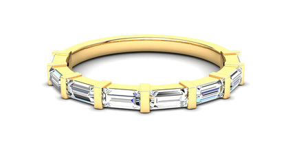 9ct Gold Sweetpea Stack Ring - White Stones