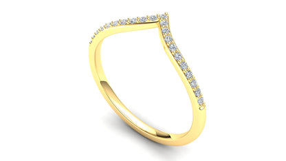 9ct Gold Heather Stack Ring - White Stones