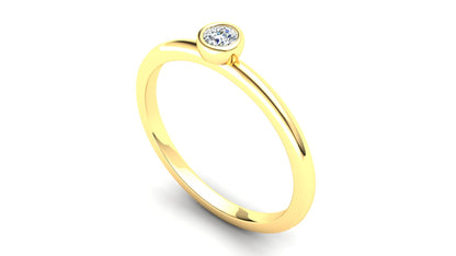 Holly Eternity Ring: 9ct Yellow Gold with White Stones