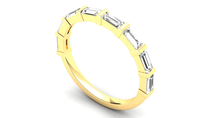 Sweetpea Eternity Ring: 9ct Yellow Gold with White Stones