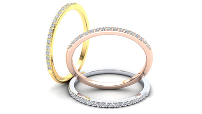 Hazel Eternity Ring: 925 Silver with White Stones