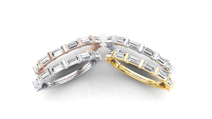 Sweetpea Eternity Ring: 925 Silver with White Stones