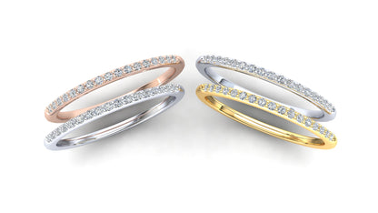 Hazel Eternity Ring: 925 Silver with White Stones