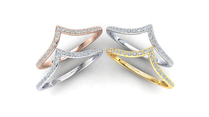 Heather Eternity Ring: 925 Silver with White Stones