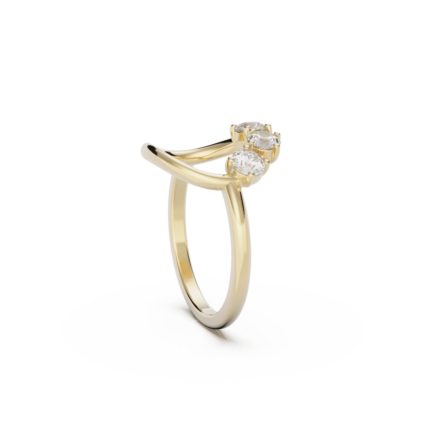 Reverie Ring: 9ct Yellow Gold with White Stones