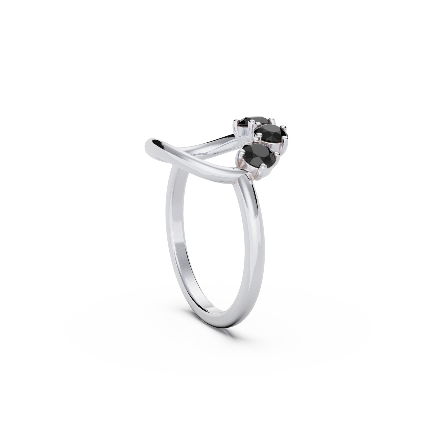 Reverie Ring: 9ct White Gold with White Stones