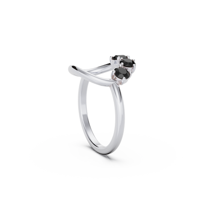 Reverie Ring: 9ct White Gold with White Stones