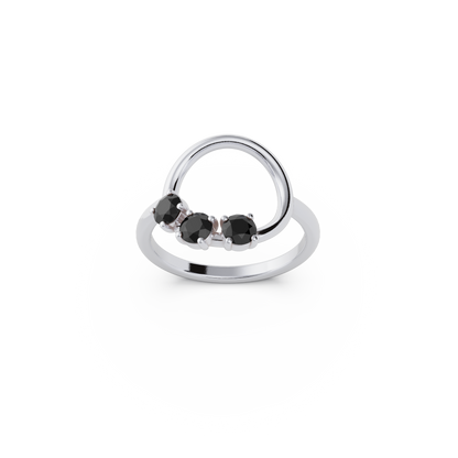 Reverie Ring: 9ct White Gold with White Stones