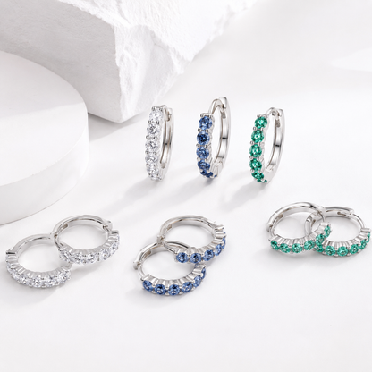 Moissanite Huggie Earrings