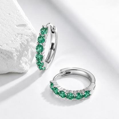 Moissanite Huggie Earrings