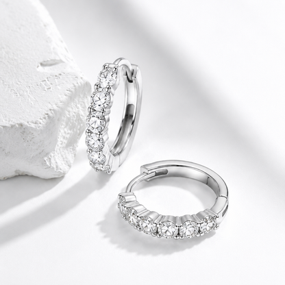 Moissanite Huggie Earrings
