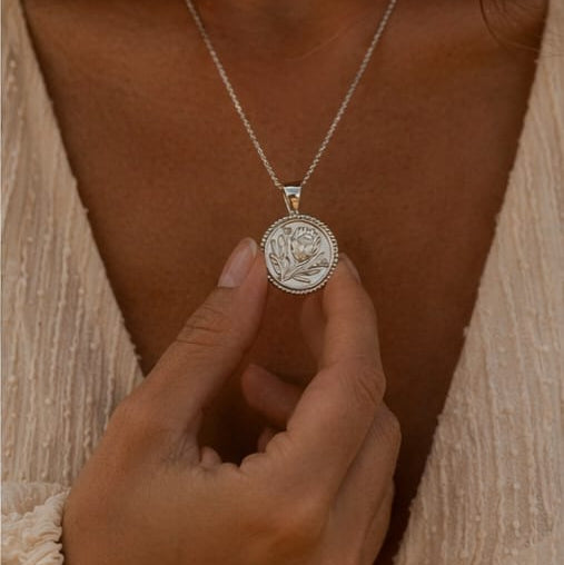 Round Fynbos Protea Pendant