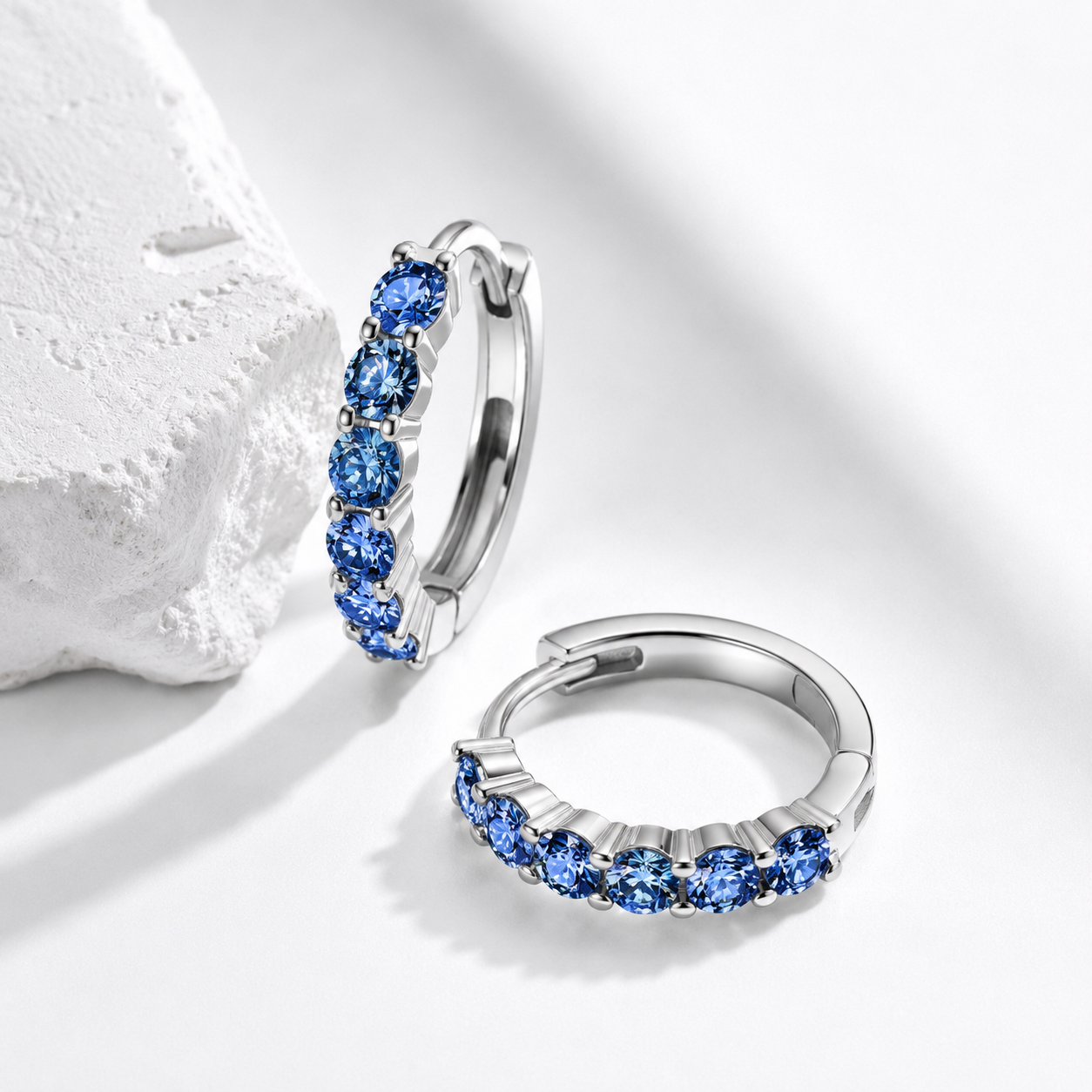 Moissanite Huggie Earrings